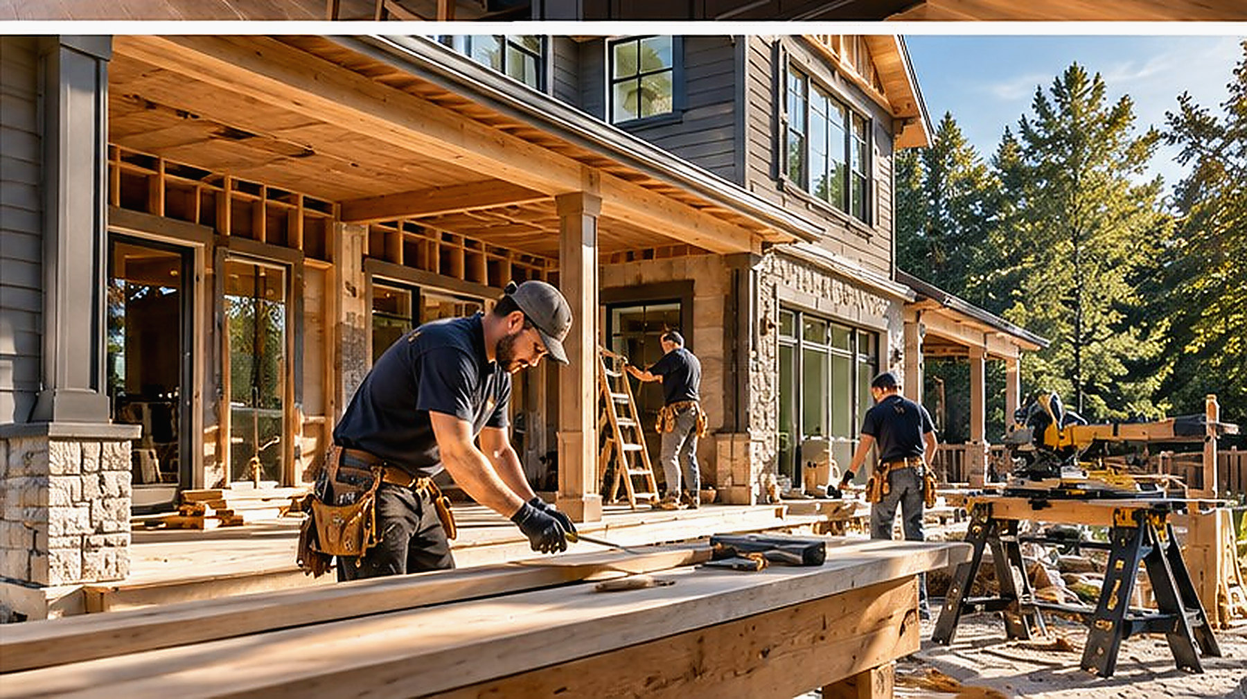 Site preparation and base work on the same project